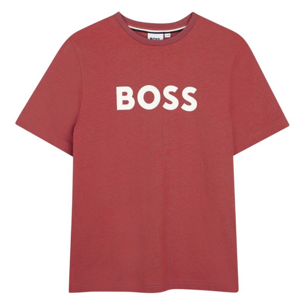 Boss Boys Logo 3D Regular Short-Sleeved T-Shirt / Raspberry
